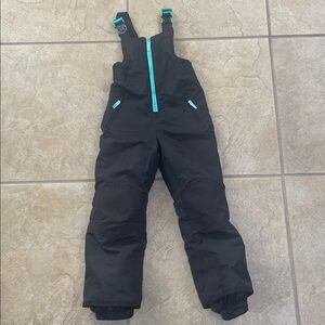 Champion Black Snow Bib with Teal Details